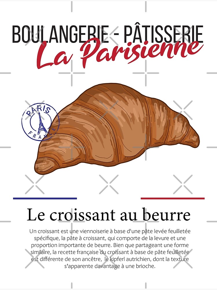 Discover Croissant au beurre Premium Matte Vertical Poster
