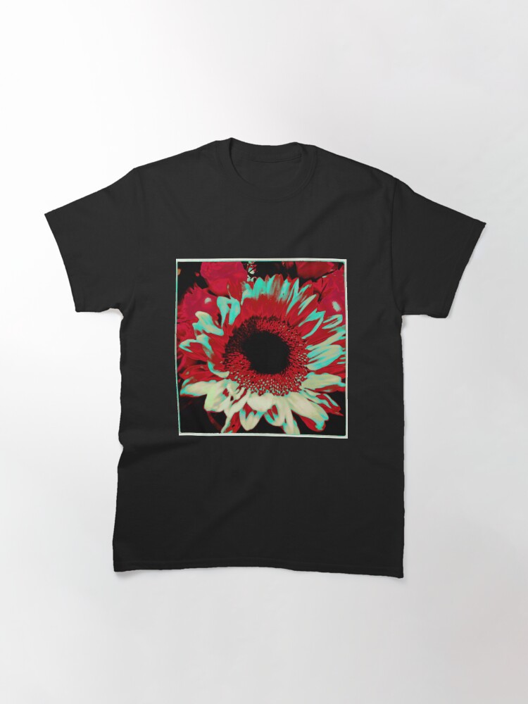 Thumbnail 3 of 7, Classic T-Shirt, Bright Floral - Fiery Sunflower Design designed and sold by OneDayArt.