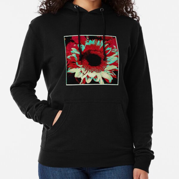 Bright Floral - Fiery Sunflower Design Lightweight Hoodie