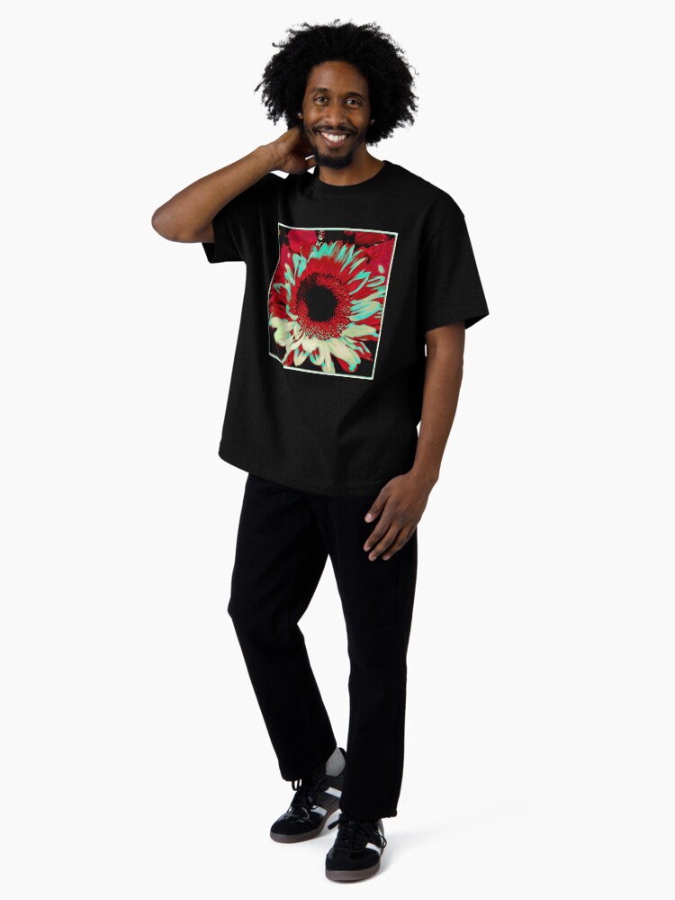 Thumbnail 4 of 7, Oversized T-Shirt, Bright Floral - Fiery Sunflower Design designed and sold by OneDayArt.