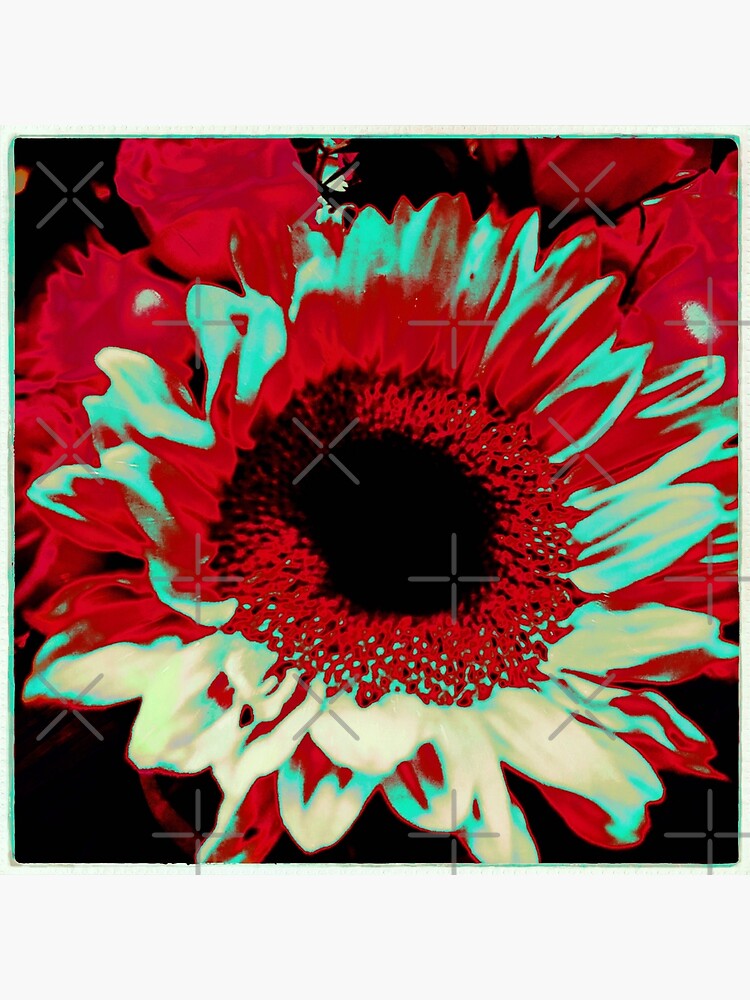 Bright Floral - Fiery Sunflower Design by OneDayArt