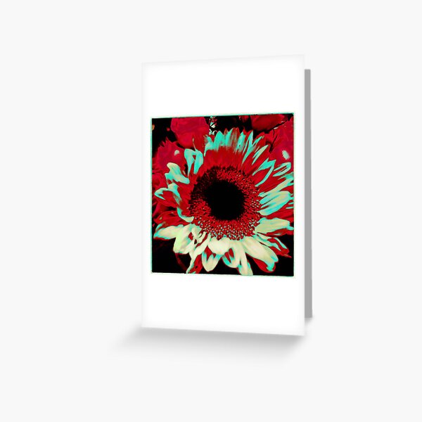 Bright Floral - Fiery Sunflower Design Greeting Card