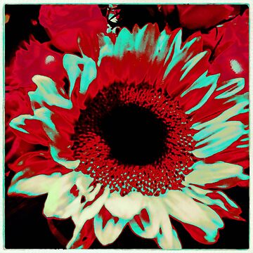 Artwork thumbnail, Bright Floral - Fiery Sunflower Design by OneDayArt