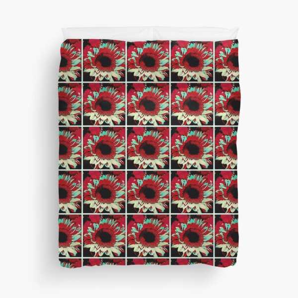 Bright Floral - Fiery Sunflower Design Duvet Cover