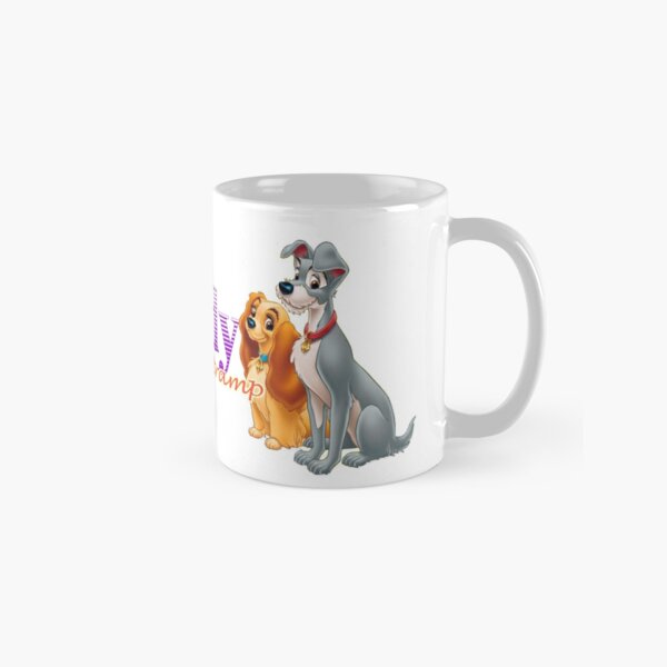 Disney Classic Coffee Cup - Lady and The Tramp Sketches Latte Mug