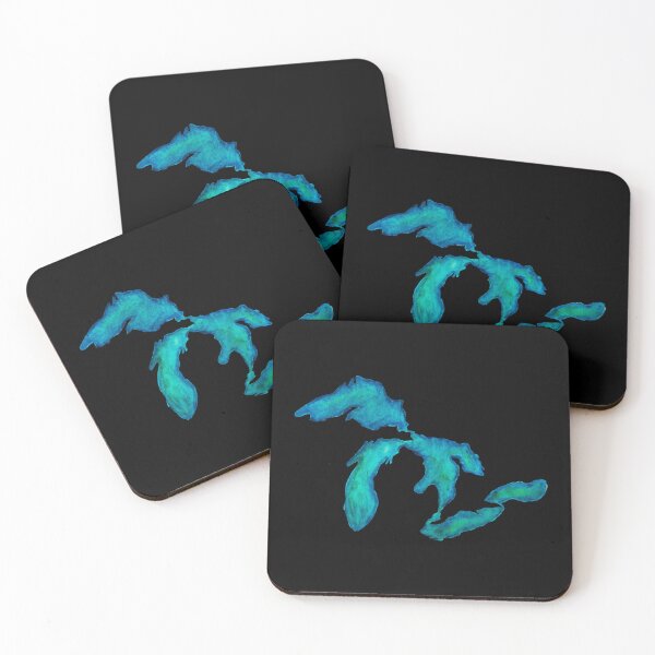 Item preview, watercolor Great Lakes Sticker designed and sold by PuaoNiem.