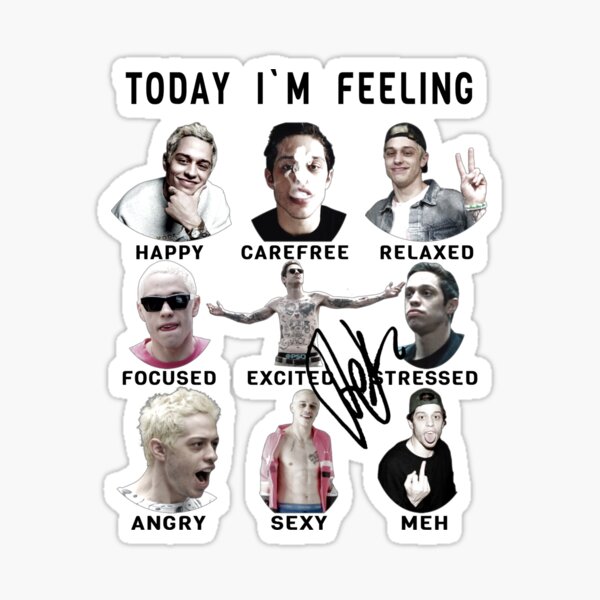 Aperçu de l'œuvre Pete Davidson MGK - Machine Gun Kelly - Drôles de sentiments créée et vendue par PAFDesign.