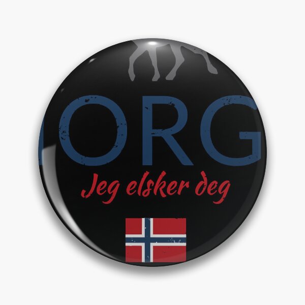 Artikelvorschau, Norge-Grunge-Button ("Norwegen - ich liebe dich") Klassisch entworfen und verkauft von geigerhardej.