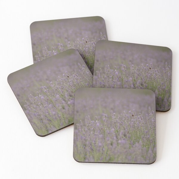 Item preview, Bee In The Middle With Me Lavender Landscape Photograph designed and sold by taiche.