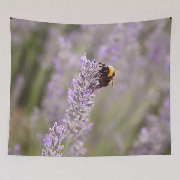 Item preview, Bumblebee On Lavender Photograph Up Close designed and sold by taiche.