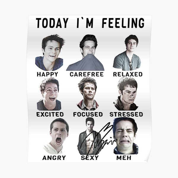 Dylan Obrien Funny Feelings Poster For Sale By Pafdesign Redbubble 8319