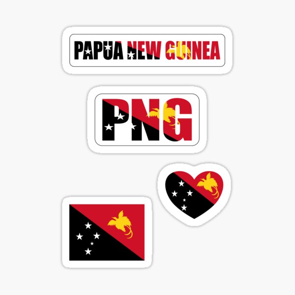 Item preview, PNG - Papua New Guinea Flag Sticker pack designed and sold by PNG-pikinini.