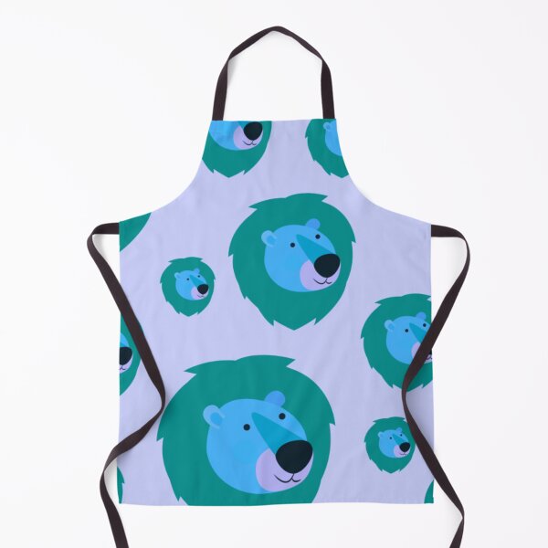 Item preview, Stuffed Lion Pattern Featuring Cute and Colourful Blue Green Lions, For Kitty Lovers and Cat owners designed and sold by haRexia.