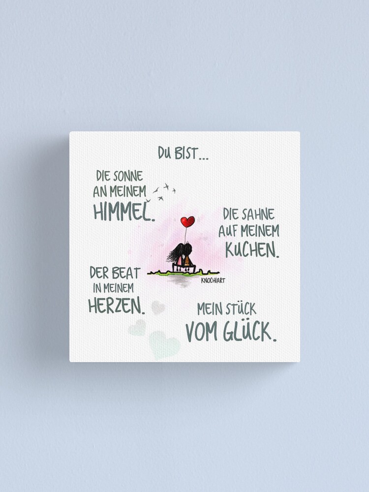 "Du bist mein Stück vom Glück." Leinwanddruck von KnochiART Redbubble