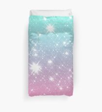 Rosa Blau Ombre Sparkles Bettbezug