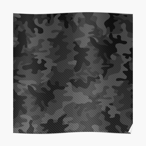 Carbon camouflage design Poster