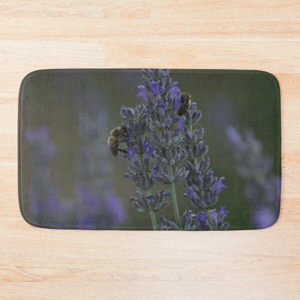 Item preview, Honey Bees On Lavender Stalks Close Up Photography designed and sold by taiche.