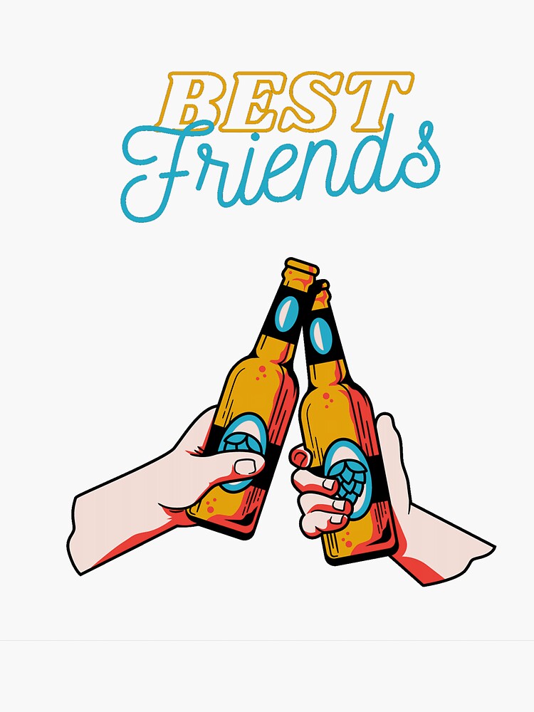 "Beer Friends" Sticker for Sale by BeerSavage Redbubble