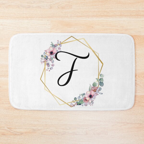 Item preview, Monogram Letter F | Lilac Flowers with Golden Edges designed and sold by JustSeasons.