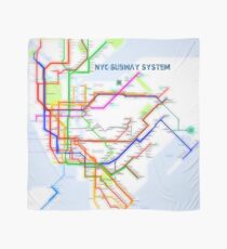 NYC U-Bahn-Karte Tuch