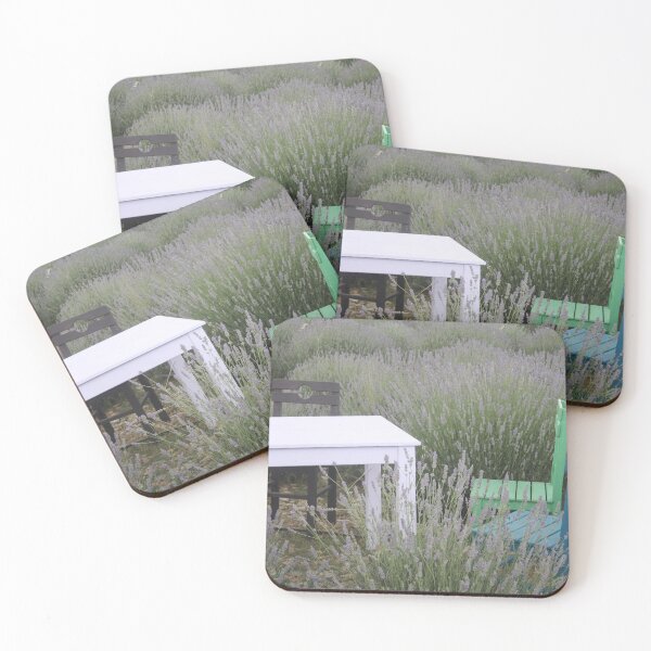 Item preview, Table For Three In A Lavender Field Photography designed and sold by taiche.