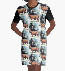 Angus Cattle Graphic T-Shirt Dress
