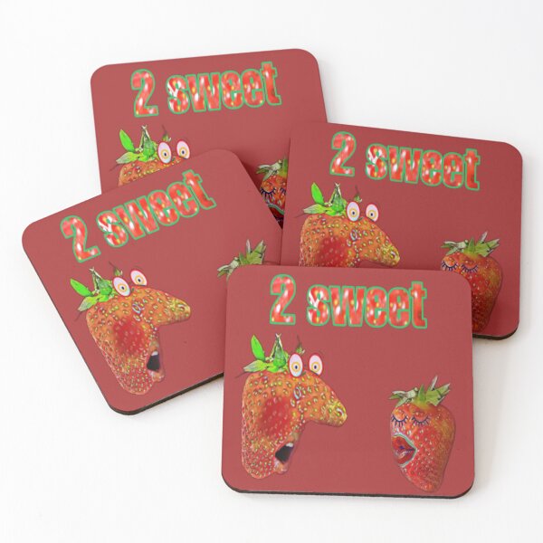 Item preview, 2 SWEET - 2 strawberries, a sweet couple - photo collage lettering designed and sold by kikidu21.