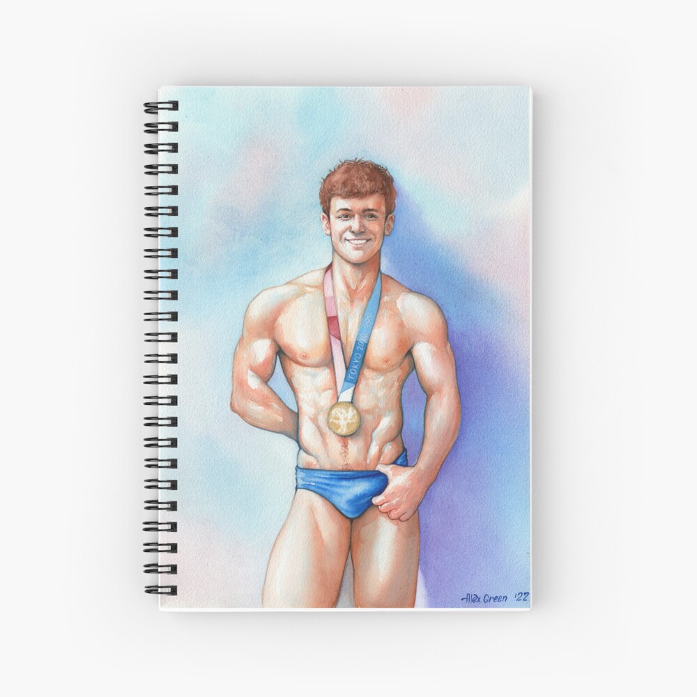 Tom Daley. Watercolor painting