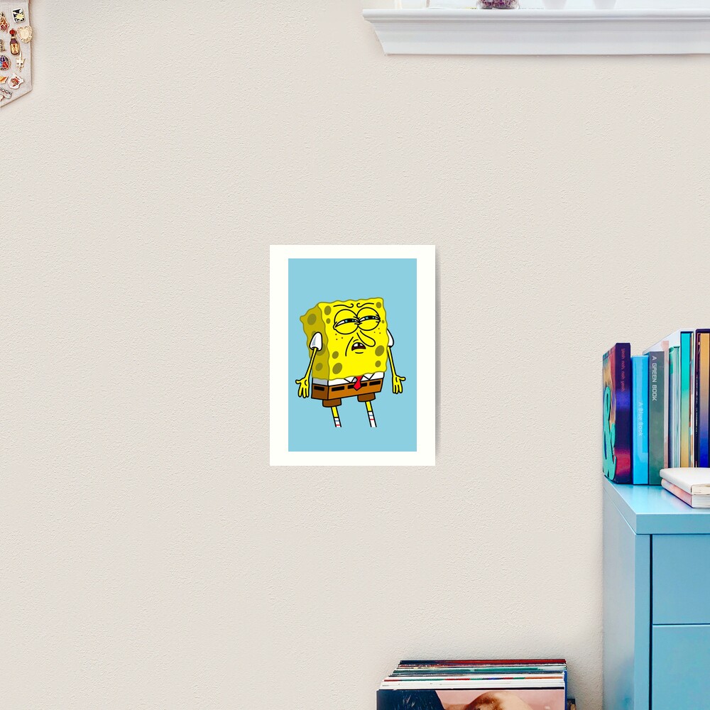 Spongebob meme face Art Print for Sale by L1sercool