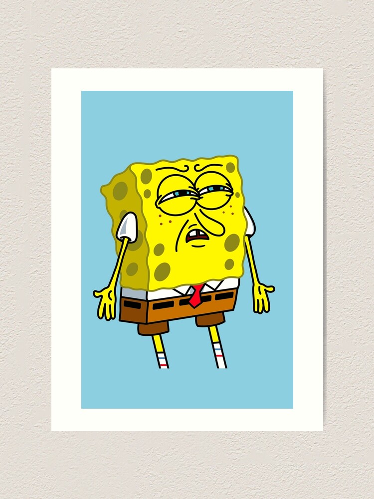 Spongebob meme face Art Print for Sale by L1sercool