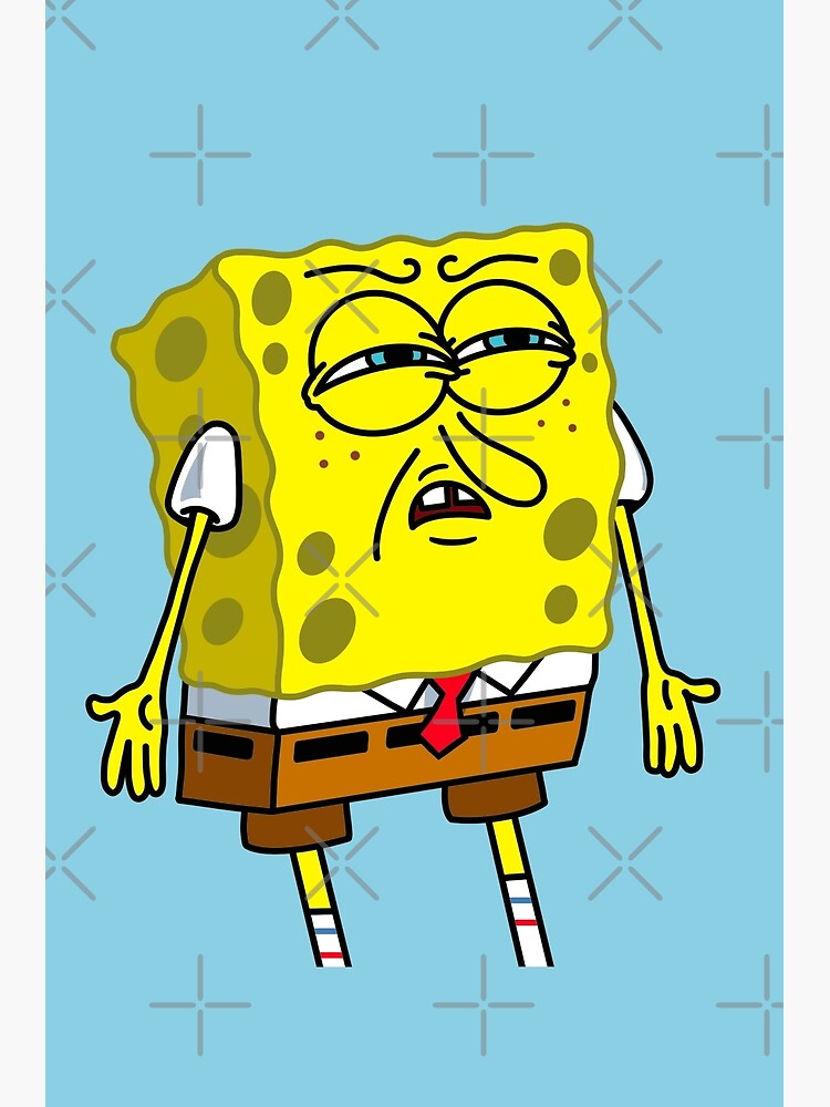 Spongebob meme face Art Print for Sale by L1sercool