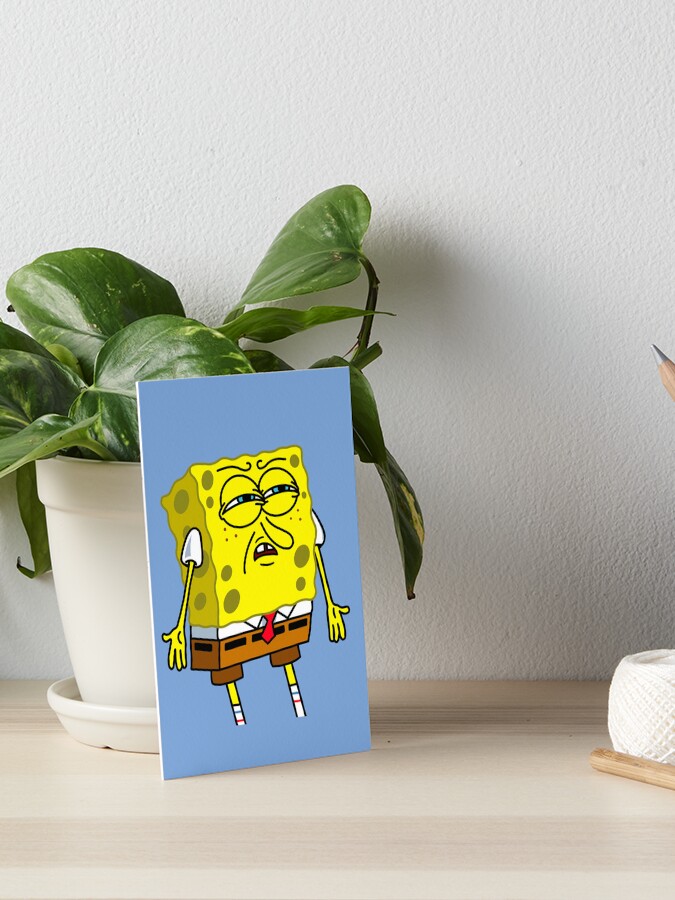 Spongebob meme face Art Print for Sale by L1sercool