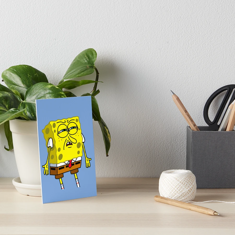 Spongebob meme face | Art Board Print