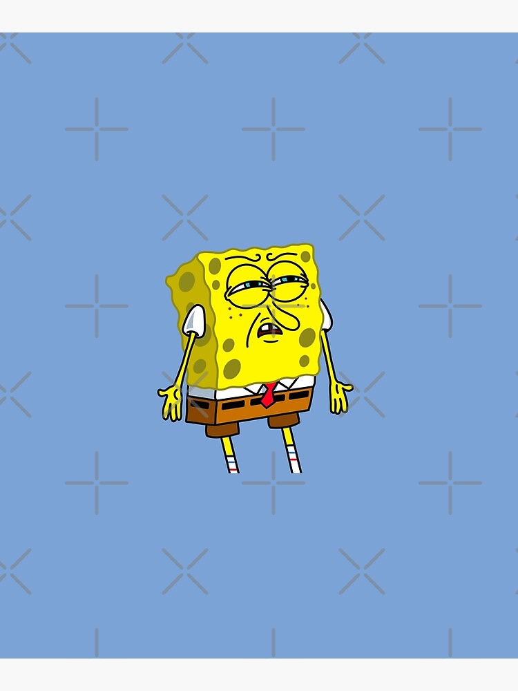 Spongebob meme face Art Print for Sale by L1sercool