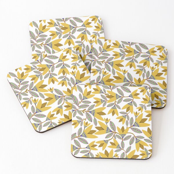 Item preview, Retro Nostalgic Tulip Pattern - Yellow Palette designed and sold by Squarebird.