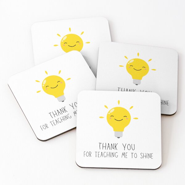 Item preview, Thank you for teaching me to shine - Teacher appreciation, Gratitude to Coach, Appreciative of Mentor designed and sold by CherieTree.