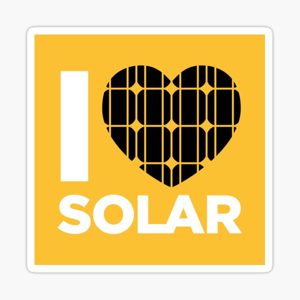 Item preview, I Love Solar (Yellow) designed and sold by Jarren Nylund.