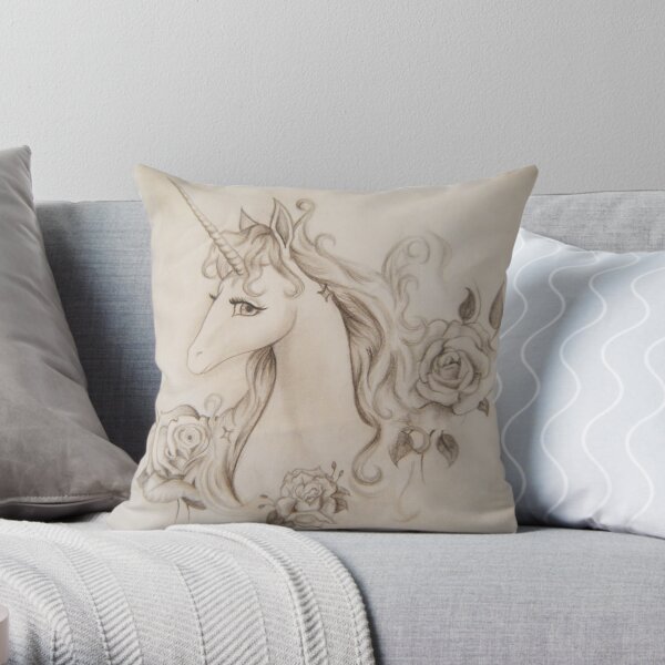 The last Unicorn Throw Pillow