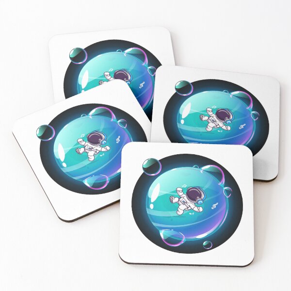 Item preview, Astronaut singing in a blue planet Fantasy planet designed and sold by badreddine00.