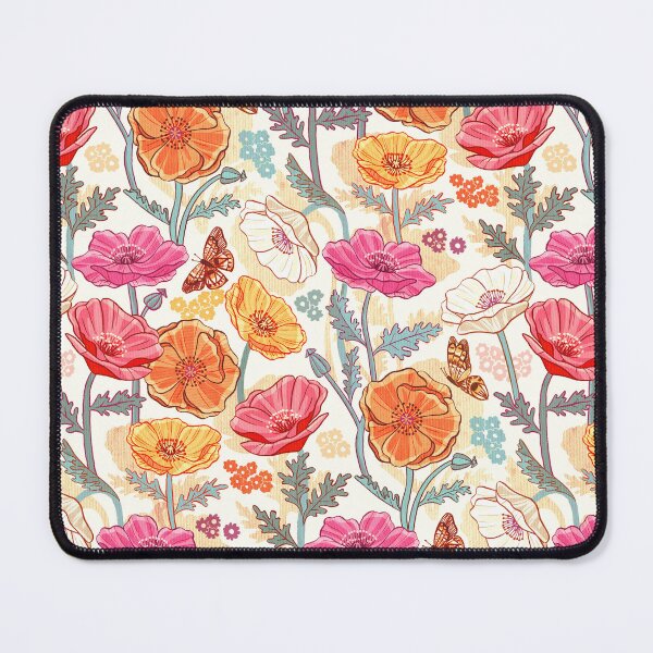 Item preview, Retro Rainbow Poppy Print designed and sold by TigaTiga.