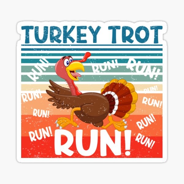 Thanksgiving Football Turkey Running Classic Round Sticker