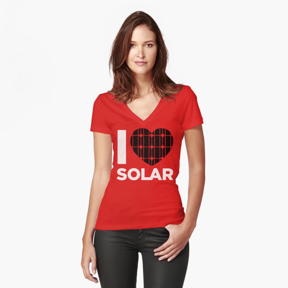 Item preview, Fitted V-Neck T-Shirt designed and sold by designgood.