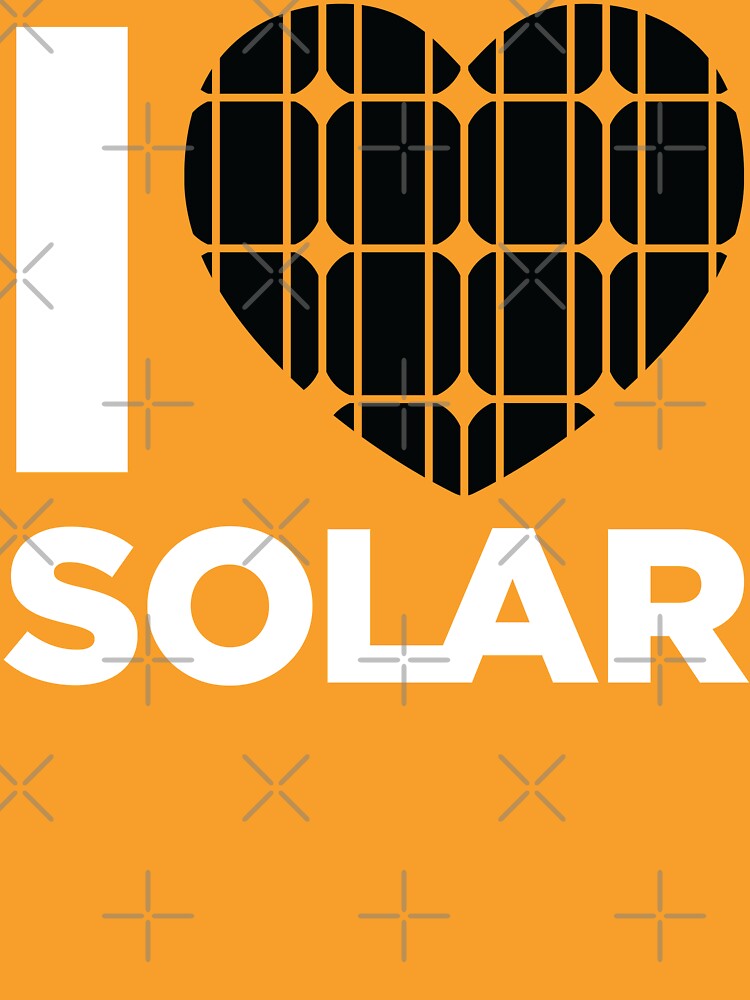 Thumbnail 7 of 7, Classic T-Shirt, I Love Solar (Yellow) designed and sold by Jarren Nylund.