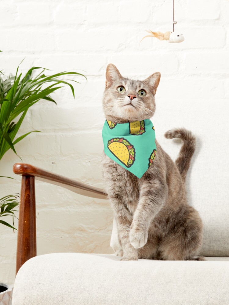Thumbnail 3 of 6, Pet Bandana, It's Taco Time! designed and sold by evannave.