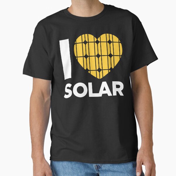 I Love Solar (Black) Classic T-Shirt