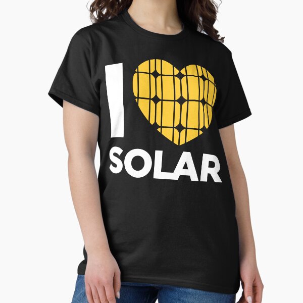 I Love Solar (Black) Classic T-Shirt