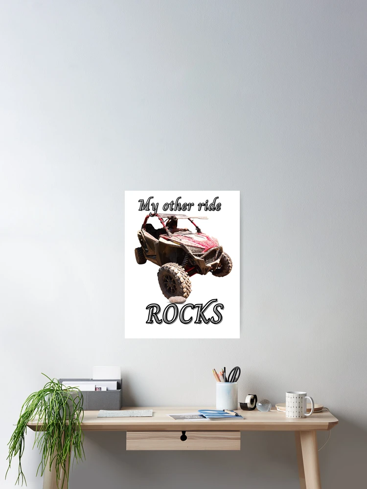 Thumbnail 2 of 3, Poster, red My Other Ride Rocks designed and sold by T-Hand141Homestead.