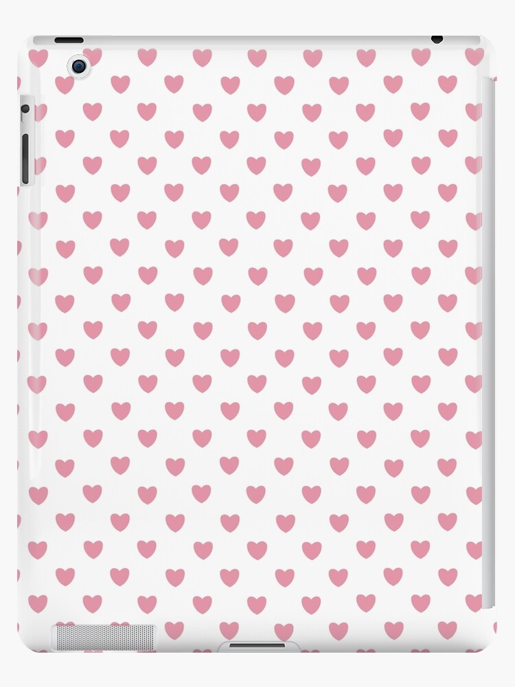 heart pattern aesthetic pinterest coquette dollette pink iPad Case & Skin  by maoudraw