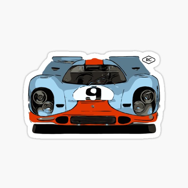 Start your engine Porsche 917 Gulf #2 Sticker Aufkleber 