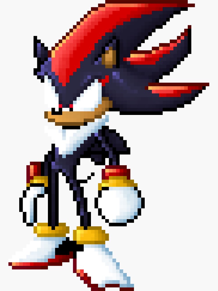 shadow sonic and silver the hedgehog pixel art  Sticker by LuisDiazZ